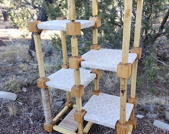 Cat Tree - 6 Tier Golden Oak