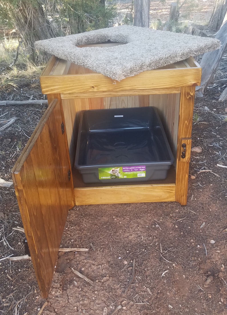 Cedar Jumbo Top Entry Litter Golden Oak Etsy