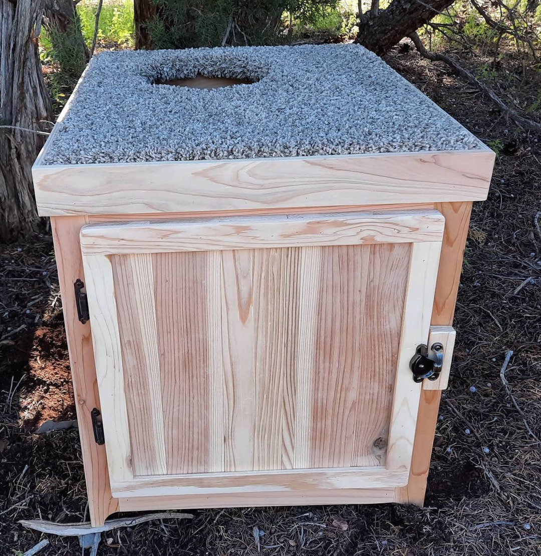 Cedar Jumbo Top Entry Litter Cabinet - Unfinished