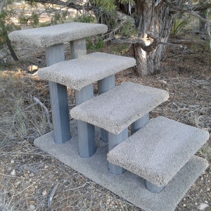 4 Step Pet Stairs - Grey