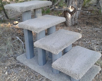 4 Step Pet Stairs - Grey