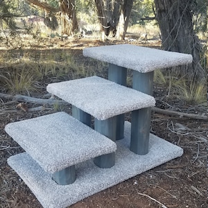 3 Step Pet Stairs - Grey