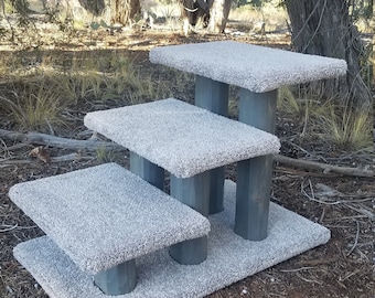 3 Step Pet Stairs - Grey