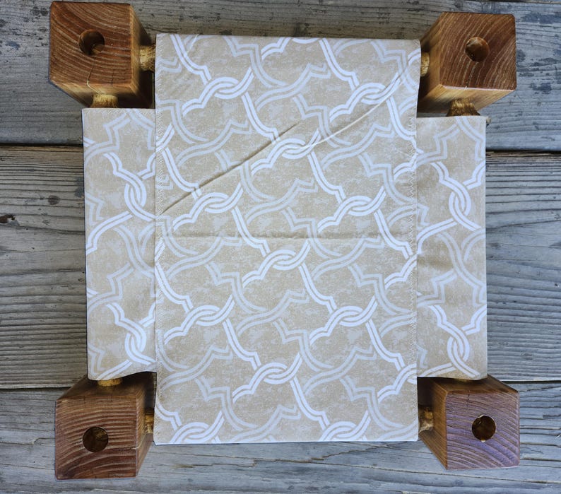 Cat Tree - 6 Tier - Dark Walnut Tan Lattice