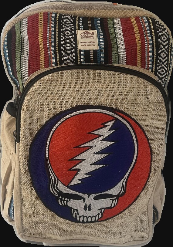 Hemp Backpack Large Steal Your Face - Etsy display picture 2
