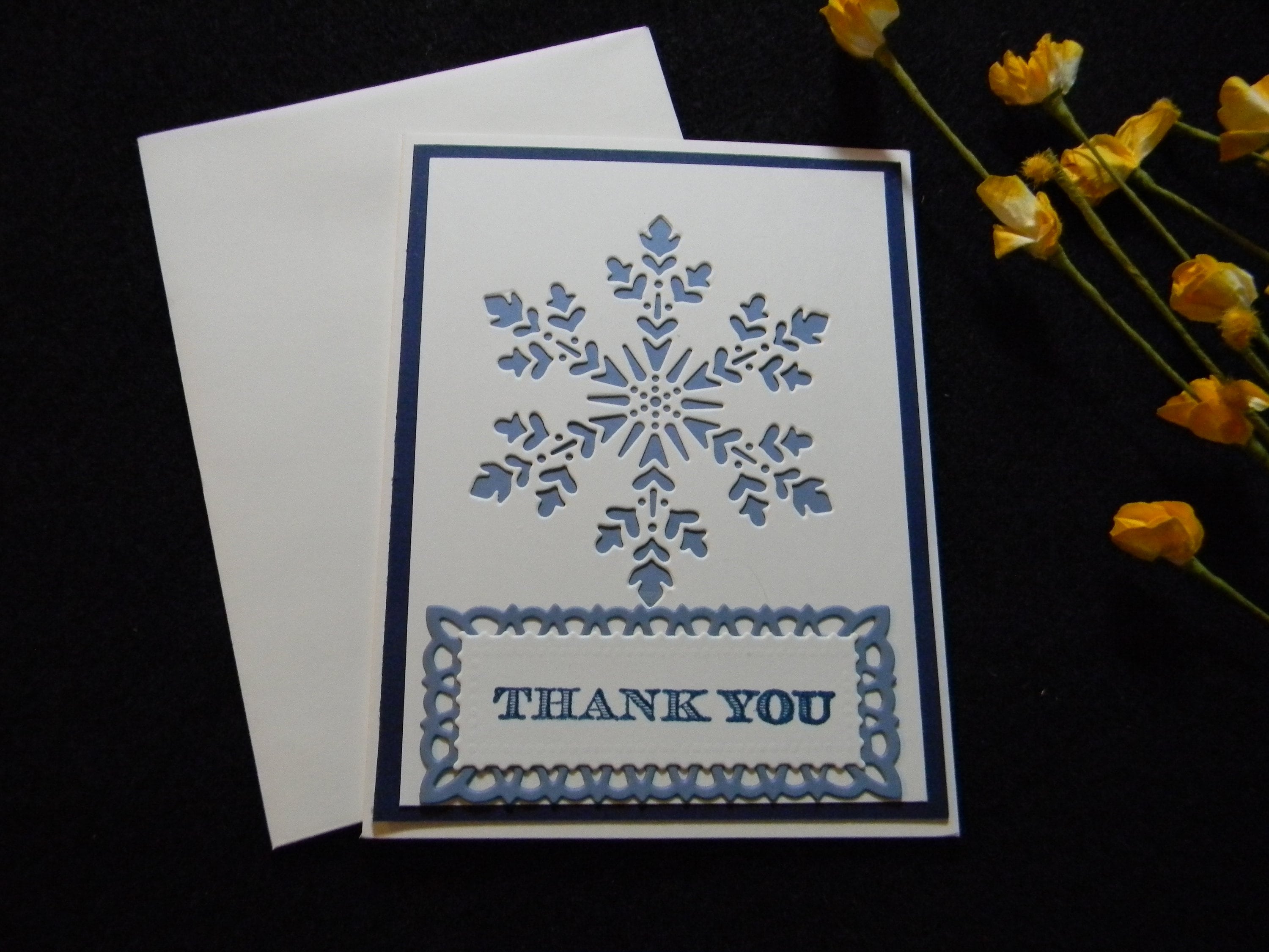 6 Snowflake Embossed Card Fronts Toppers A2 Size Card Stock White
