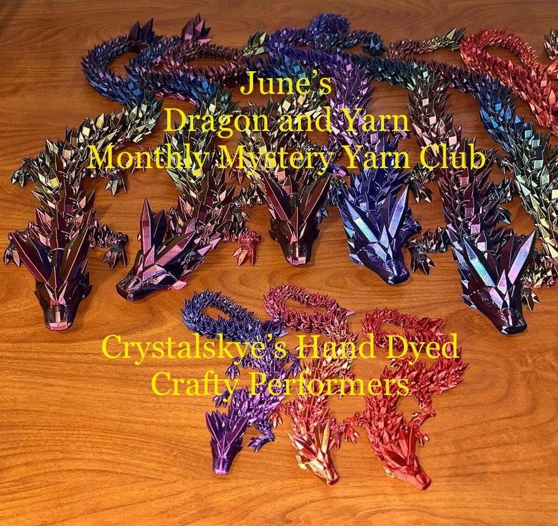 Dragons and Yarn Monthly Mystery Club Choose Your Own yarn base Hand Dyed Yarn JUNE Pre-order image 1