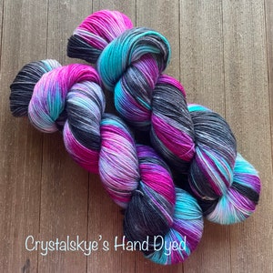 Hand Dyed Yarn SW Sock Weight Fingering weight Nebula  75/25  hand dyed sock yarn Ready to ship