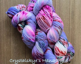 Hand Dyed Yarn  SW Sock weight  Fingering weight 85/15 Dragon Lore  ready to ship