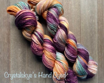 Hand Dyed Yarn |  DK weight | Silk/SW Merino Wool  |  50/50 Blend | September Morn