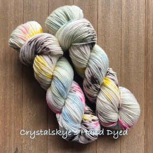 Hand Dyed Yarn  SW Sock Weight  Fingering weight  75/25  Botanical Garden Ready to ship hand dyed sock yarn