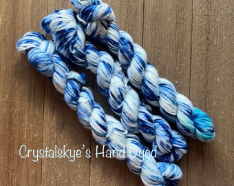 Hand Dyed Yarn | SW Sock Mini | A Touch of Blue |  20g | Ready to ship