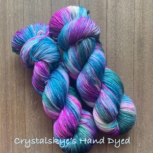 Hand Dyed Yarn  SW Sock weight  Fingering weight  85/15  The Dawn Treader ready to ship