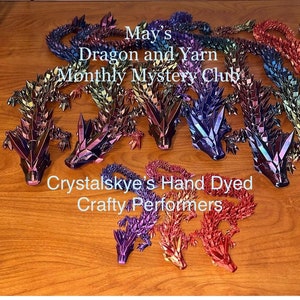 Dragons and Yarn Monthly Mystery  Club Choose Your Own yarn base Hand Dyed Yarn May Pre-order