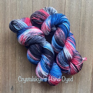 Hand Dyed Yarn SW Sock weight Fingering weight Night Blooming Roses  85/15 ready to ship