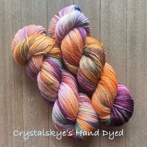 Hand Dyed Yarn  SW Sock weight  Fingering weight  85/15  September Morn