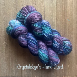 Hand Dyed Yarn  SW Sock Weight  Fingering weight  75/25  Hummingbird Wings  Ready to ship hand dyed sock yarn