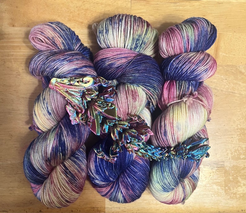 Dragons and Yarn Monthly Mystery Club Choose Your Own yarn base Hand Dyed Yarn JUNE Pre-order image 6
