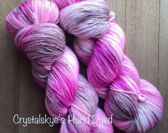 Hand Dyed Yarn  Worsted Weight 100% SW Merino Pink Velvet Tea  ready to ship
