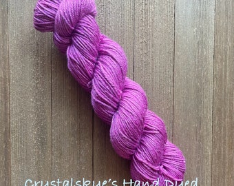 Hand Dyed Yarn   Solid/tonal Raspberry Rush You choose yarn base