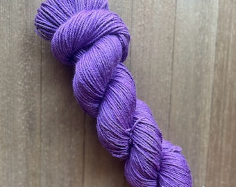 Hand Dyed Yarn  Solid/tonal Purple Unicorn You choose yarn base