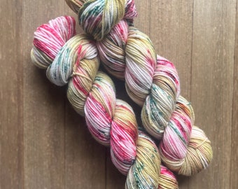 Hand Dyed Sock Yarn  SW Sock Weight  Fingering weight  75/25   Florida Everglades 50 Grams Ready to ship