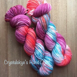 Hand Dyed Yarn Worsted weight 100% SW Merino Wool Wanderlust 4 PLY ready to ship image 1