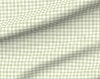 Sage Green Gingham Fabric - Green Gingham Quilting Cotton - Nursery Fabric - Sage Plaid Fabric - Sage Buffalo Check Fabric by the Yard - Med