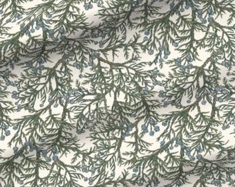 Woodland Pine Fabric - Juniper Fabric Nature - Pinecone Spruce Forest Evergreen Outdoors - Fabric by the Yard
