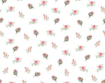 Farmhouse Fabric - Ditsy Floral Fabric - Cottagecore Wildflower Fabric by the Yard - Farmcore Fabric - Small