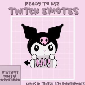 Ready To Use Hi Twitch Emote | Cute Kawaii Emoticon Custom Subscriber Emoticon Sign Cartoon