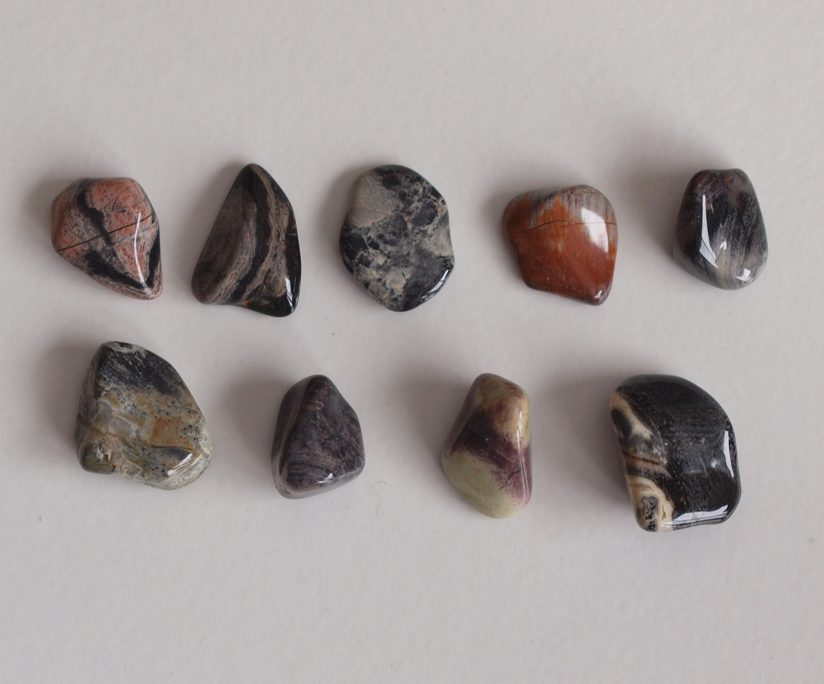 Tumbled Silver Leaf Jasper Gemstone Polished Stone For Etsy