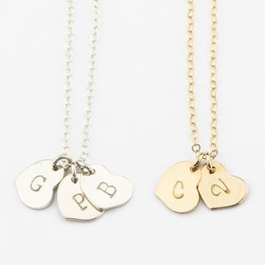 Custom Valentine&#39;s Day Gift. Mother&#39;s Necklace. Personalized Gift for Grandma. Gifts for Wife. Kids Initials Necklace. Heart Necklace Mom