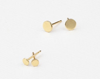 Circle Earrings. Gold Circle Earrings. Minimalist Earrings. Circle Stud Earrings. Sterling Silver Circle Earrings. Dainty Earrings.