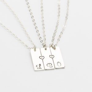 Gepersonaliseerd cadeau - Beste vriend, zus, moeder-dochter ketting. Vriendschap Bijpassende Ketting Set. Goud Vulling, Sterling Zilver, Rose Goud