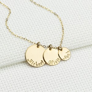 Kinder Namenskette. Mutter Halskette. Familienname Halskette. Personalisierte Halskette. Geschenk für Mama. Geschenk für Sie. Oma Schmuck