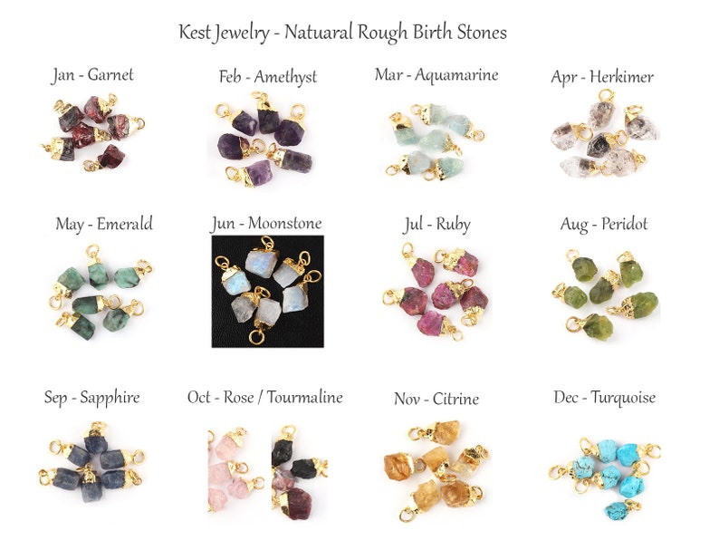 Raw Gemstone Drop Earrings. Birthstone Earrings. Rough Natural Gemstone Threader Earrings. 14k Gold Filled, Sterling Silver Gift for Her image 9