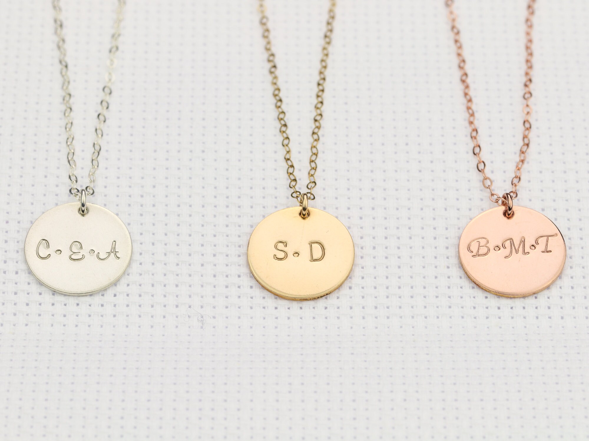 Children's Initial Necklace. Disc Necklace. Personalized Initial Necklace. Gold, Silver, Rose Gold  Circle. Minimalist Personalized Jewelry