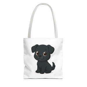 Cute Puppy Tote Bag, Dog Lover Gift, AOP Pet Tote, Everyday Bag, Dog-Themed Shopping Tote, Animal Lover Accessory