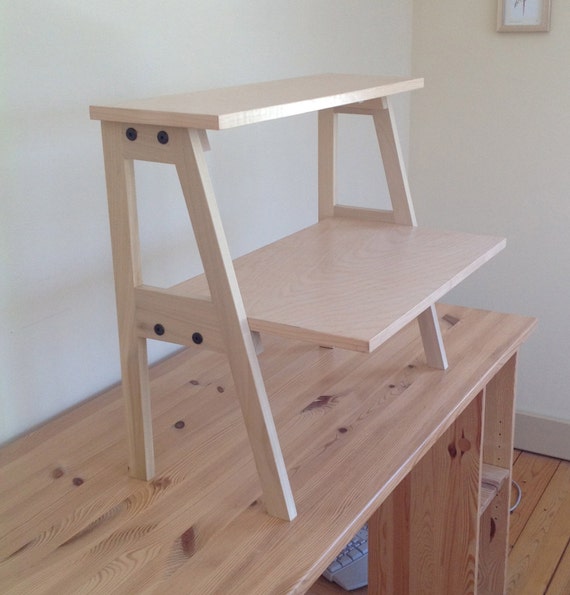 Standing Desk Monitor Keyboard Platform Etsy