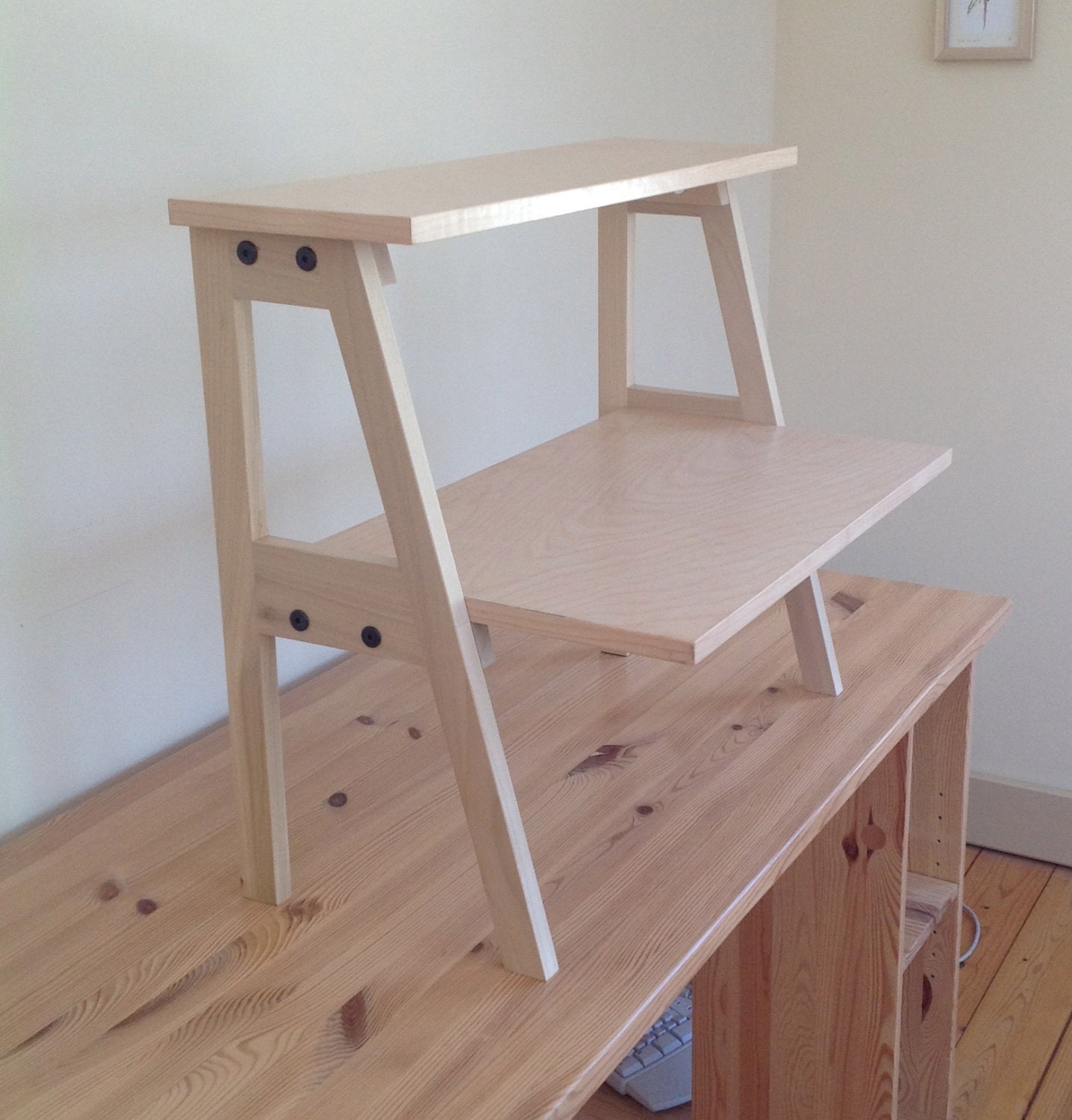Standing Desk Monitor Keyboard Platform Etsy