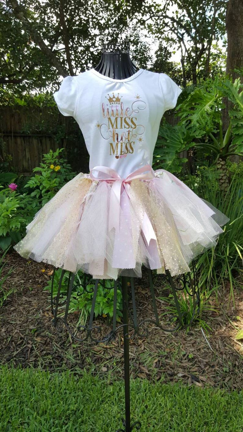 Toddler tutu set Pink and gold 2T-3T girls cake smash photo image 0