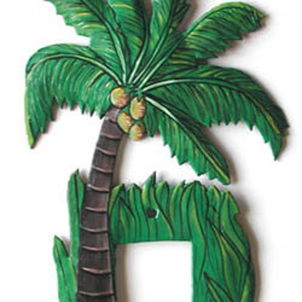 Coconut Tree, Rocker Switchplate, 4 Sizes, Switch Plate Covers, Tropical Decor, Switchplate Cover, Light Switch Cover - SR-1147