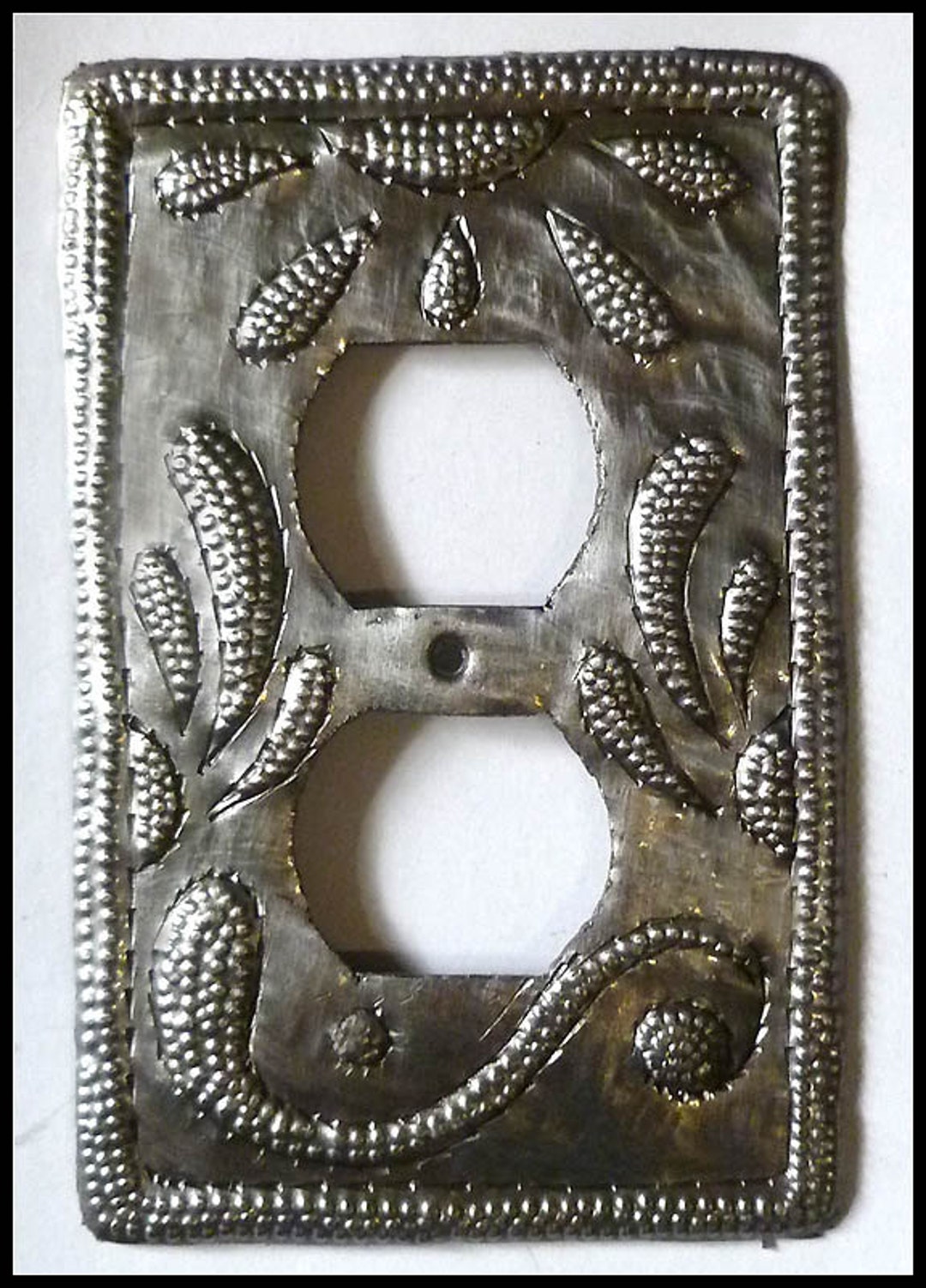 METAL OUTLET PLATE Metal Outlet Cover Wall Plug Cover Wall Etsy