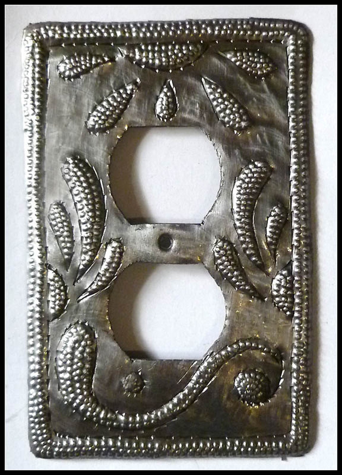 METAL OUTLET PLATE Metal Outlet Cover Wall Plug Cover Wall Etsy