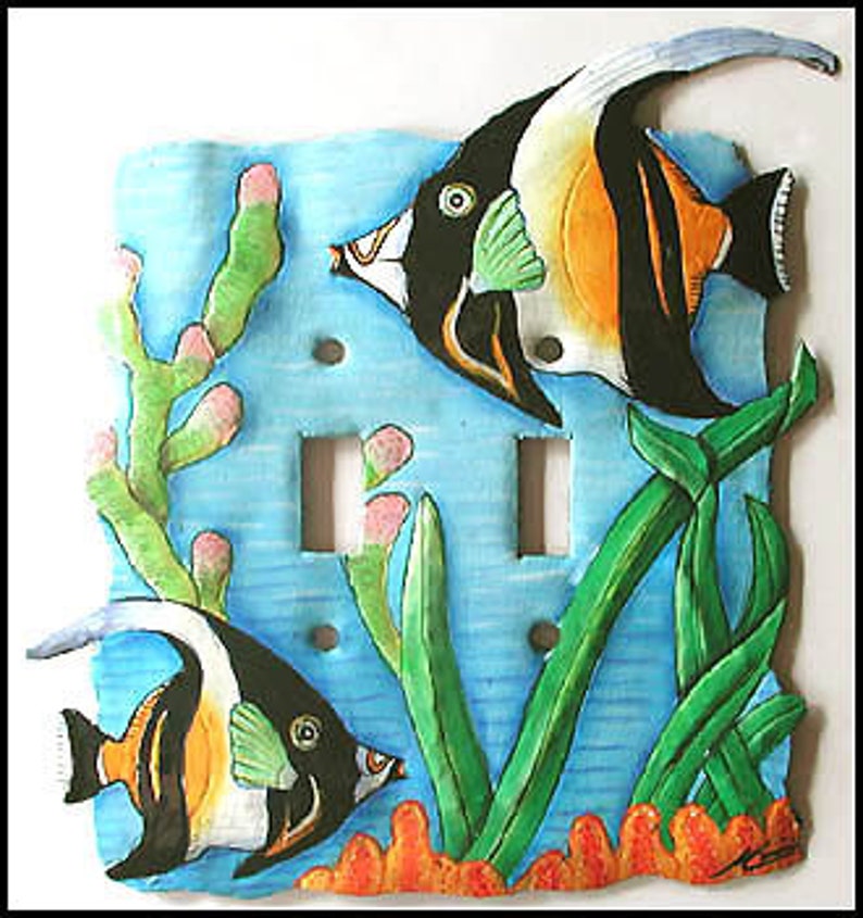 Light Switch Cover Tropical Fish Design Switch Plates Etsy