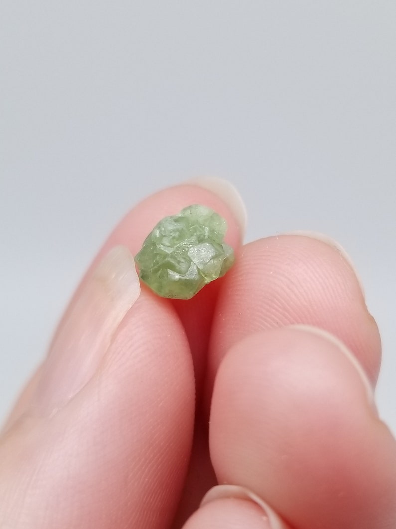 Green Garnet Jar Demantoid Andradite Specimen Vial Raw Crystals in a Bottle Rocks and Minerals January Birthstone image 7