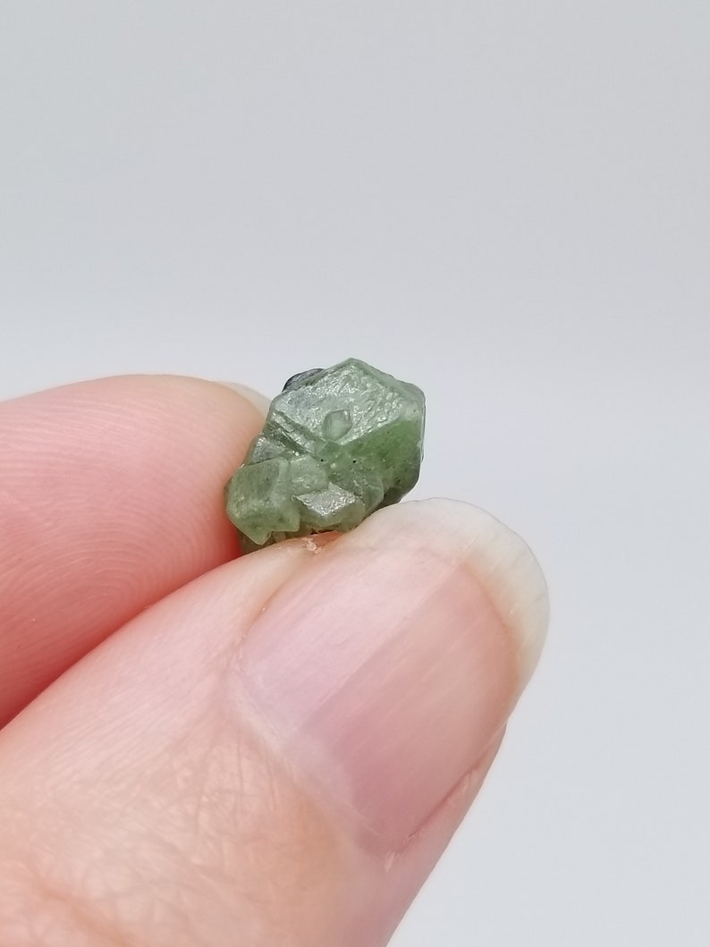 Green Garnet Jar Demantoid Andradite Specimen Vial Raw Crystals in a Bottle Rocks and Minerals January Birthstone image 4