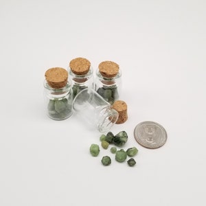 Green Garnet Jar Demantoid Andradite Specimen Vial Raw Crystals in a Bottle Rocks and Minerals January Birthstone image 10