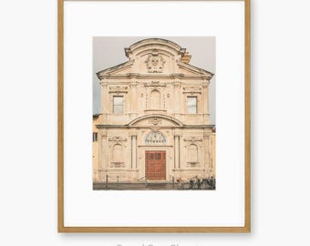 Florence Italy Architecture Print: Ognissanti Church Art
